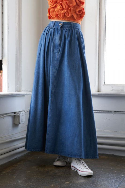 The Luna Maxi Denim Skirt