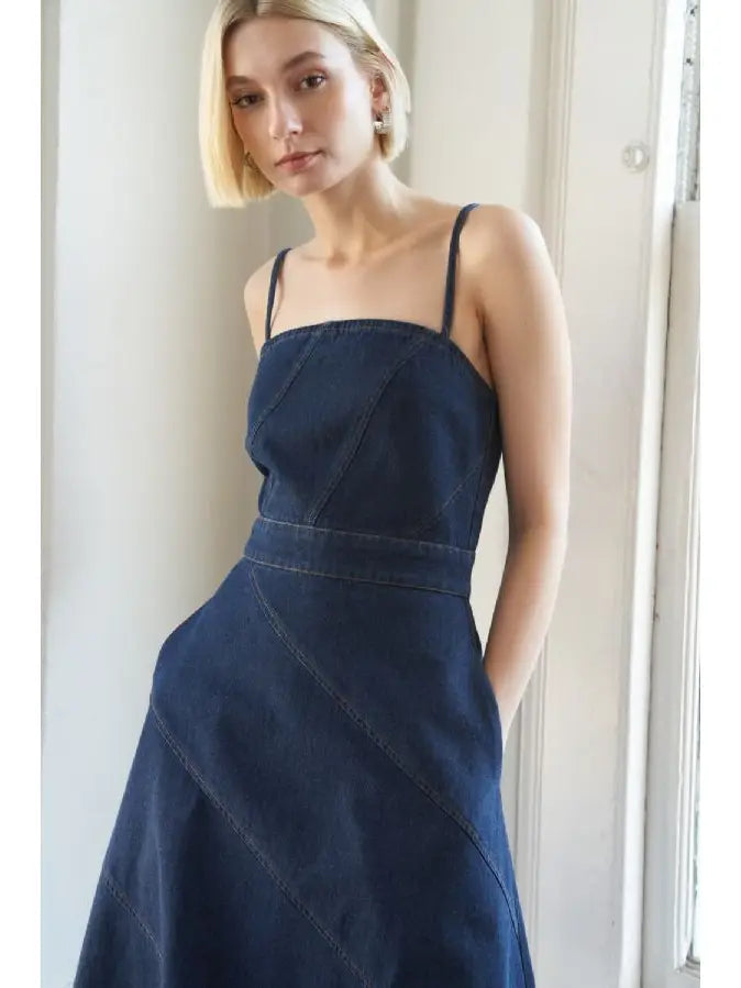 Stella Midi Denim Dress